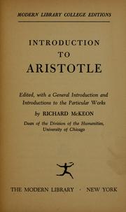 Cover of: Introduction to Aristotle