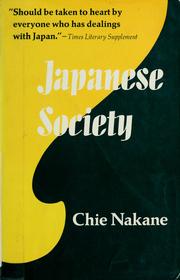 Cover of: Japanese society by Chie Nakane