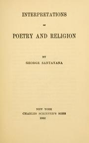 Cover of: Interpretations of poetry and religion