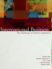 Cover of: International business by Donald A. Ball