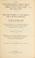 Cover of: In re claim of Harvey M. Dickson, William T. Mason, the Dickson-Mason lumber company, and D.L. Boyd, against the United States.