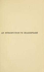 Cover of: An introduction to Shakespeare