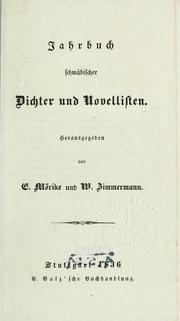 Cover of: Jahrbuch schwäbischer Dichter und Novellisten.