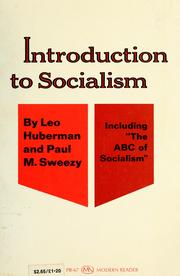 Cover of: Introduction to socialism by Leo Huberman