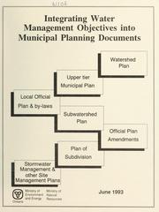 Cover of: Integrating water management objectives into municipal planning documents. by 