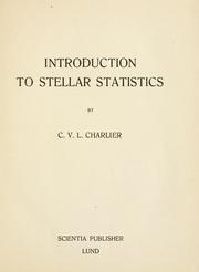 Cover of: Introduction to stellar statistics. by Carl Vilhelm Ludvig Charlier