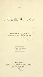 Cover of: Israel of God.