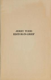 Cover of: Jerry Todd, editor-in-grief