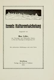 Cover of: Israels Kulturentwickelung