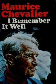 Cover of: I remember it well.