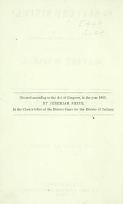 Cover of: Is slavery sinful?: Being partial discussions of the proposition, Slavery is sinful, between Ovid Butler, esq., a bishop of the Christian Church, at Indianapolis, Ind., and Jeremiah Smith, Esq., late judge of the 11th and 13th judicial circuits, Ind.; and between Elder Thomas Wiley, late pastor of the Christian Church, at Union City, Ind., and Jeremiah Smith, late judge of the 11th and 13th judicial circuits, Indiana; with an introduction, episode, and conclusion of the discussion.