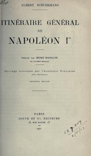 Cover of: Itinéraire général de Napoleon Ier