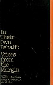 Cover of: In their own behalf; voices from the margin