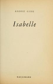 Cover of: Isabelle by André Gide