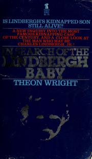 Cover of: In search of the Lindbergh baby by Theon Wright