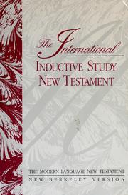 Cover of: The international inductive study New Testament | Billy Graham Evangelistic Association.
