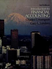 Cover of: Introduction to financial accounting