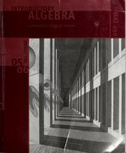 Cover of: Introductory algebra by Margaret L. Lial