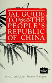 Cover of: JAL guide to the People's Republic of China
