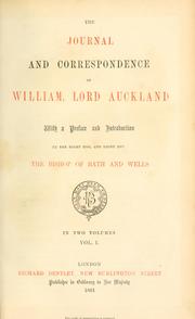 Cover of: The journal and correspondence of William, lord of Auckland.