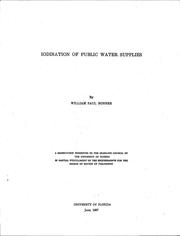 Cover of: Iodination of public water supplies. | Bonner, William Paul