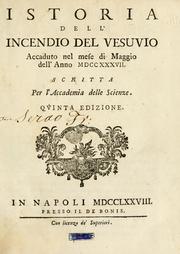 Cover of: Istoria dell' incendio del Vesuvio accaduto nel mese di maggio dell'anno MDCCXXXVII