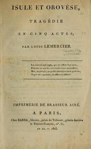 Cover of: Isule et Orovèse by Népomucène-Louis Lemercier