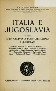 Cover of: Italia e Jugoslavia by Anzilotti Antonio ... [et al.].