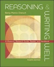 Cover of: Reasoning and writing well by Betty M. Dietsch