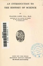 Cover of: An introduction to the history of science by Walter Libby