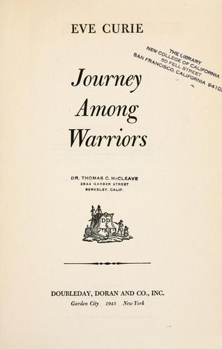 ... Journey among warriors. by Curie, Eve