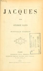 Cover of: Jacques by George Sand, George Sand