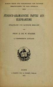 Cover of: Jüdisch-Aramäische Papyri aus Elephantine: sprachlich und sachlich erklärt