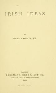 Cover of: Irish ideas by O'Brien, William