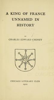 Cover of: A king of France unnamed in history