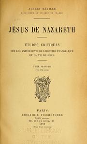 Cover of: Jésus de Nazareth. by Albert Réville