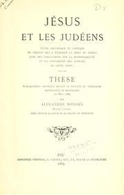 Jésus et les Judéens by Alexandre Bonzon