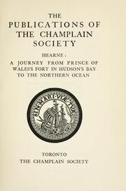 Cover of: journey from Prince of Wales's fort in Hudson Bay to the northern ocean, in the years 1769, 1770, 1771, and 1772. --