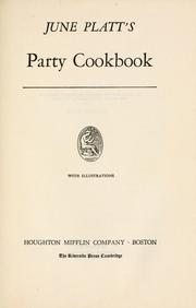 Cover of: June Platt's party cookbook