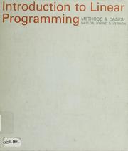 Cover of: Introduction to linear programming: methods and cases