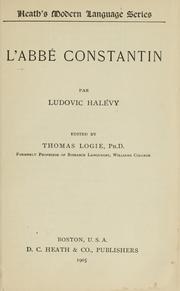 Cover of: L'Abbé Constantin by Ludovic Halévy