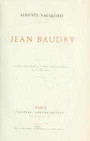 Cover of: Jean Baudry. by Auguste Vacquerie