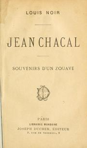 Cover of: Jean Chacal, souvenirs d'un zouave.