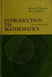 Cover of: Introduction to mathematics by Bruce Elwyn Meserve