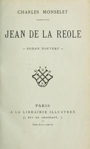 Cover of: Jean de la Reole: roman nouveau.