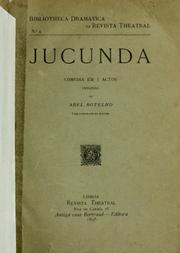 Cover of: Jucunda: comédia em 3 actos