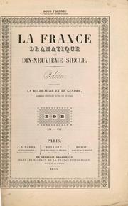 Cover of: La belle-mère et le gendre: comédie en trois actes et en vers