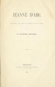 Front cover of Jeanne d'Arc by Constant Materne
