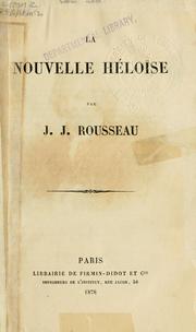 Cover of: La nouvelle Héloïse.