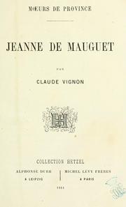 Cover of: Jeanne de Mauguet by Claude Vignon